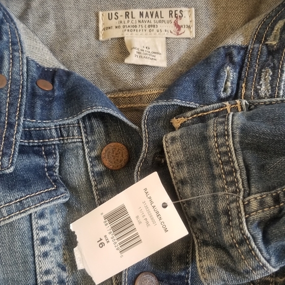 Ralph Lauren Girls' Denim Jacket Size 16 - Picture 3 of 7